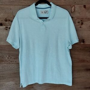 Penguin Very Pale Blue Marled Polo Size Large